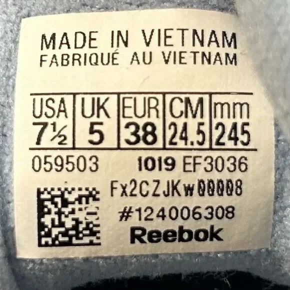 Reebok Classic EF3036  Women’s Size 7.5 Fluid Blue Leather Athletic Shoes Used - Picture 12 of 12